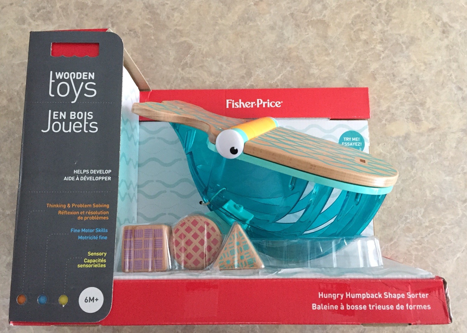 fisher price hungry humpback shape sorter
