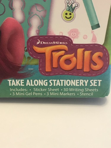 Trolls Take-along Stationary Set- New - Picture 2 of 10
