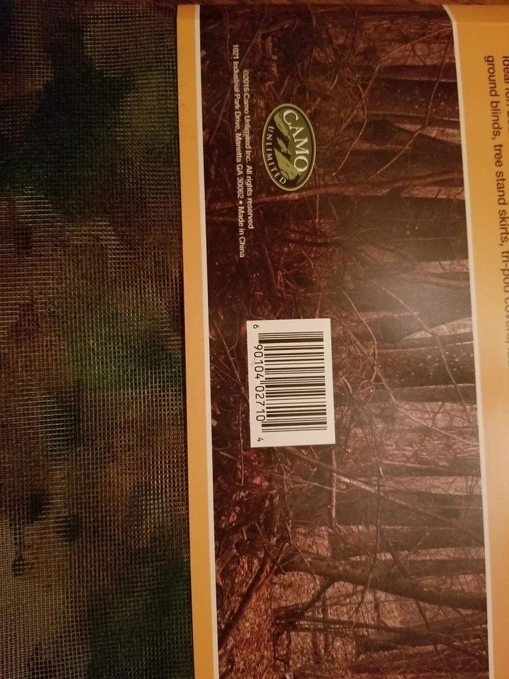 Camo  Unlimited Netting 54" X 12' Woodland - outdoor camouflage material - Image 3 of 4
