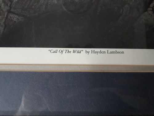 Large Limited Edition Signed Call Of The Wild Wolves Wolf Hayden Lambson Framed - Picture 2 of 12