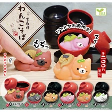 Wanko Soba Squishie Shiba Inu in Bowl Mini Figure Collection
