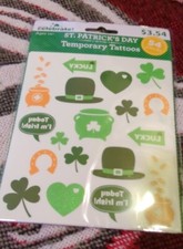  54p ST. PATRICK'S DAY Temporary Tattoos Brand New 18singles sheets