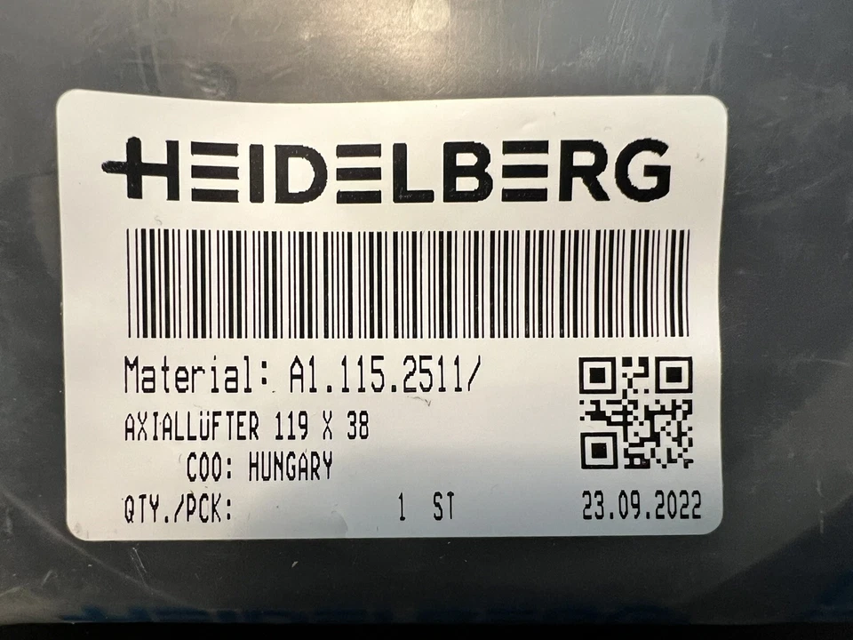海德堡风扇 24 伏 11 瓦 A1.115.2511 — 第 2/4 张图片