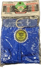 Rawlings Youth Blue Baseball Belt  2 Pair Sock Combo Pack Sock Size 6 - 8 1/2