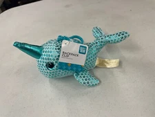 NARWHAL Plush Backpack Tag Clip Teal Sequin Pen & Gear New With Tags