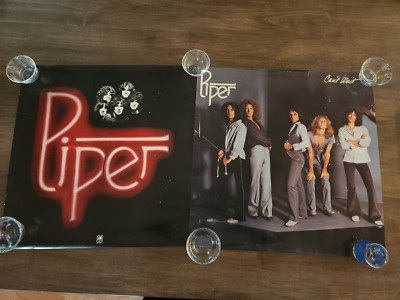 (2) BILLY SQUIER PIPER POSTERS 24'' x 24'' of Rare Vintage 1970's LPs Albums Vinyl