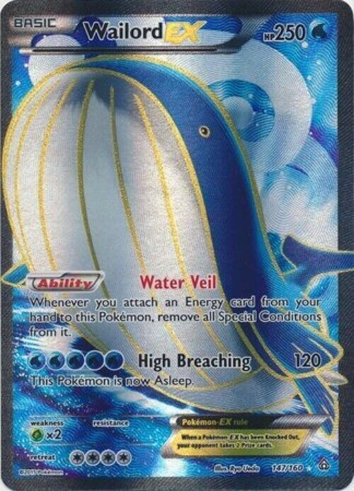 Pokémon TCG Wailord EX - 147/160 Black Star Promo Holo Rare Pokémon TCG Wailord EX - 147/160 Black Star Promo Holo Rare