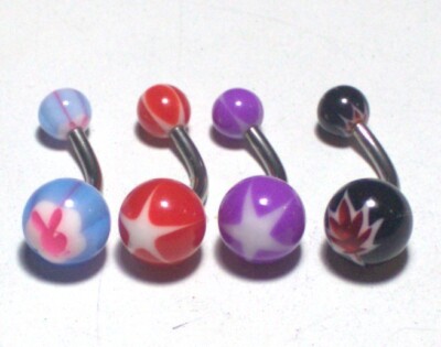 4 Different Christina Vertical Hood PA Fourchette VCH Naval Belly Ring Tangy Hot