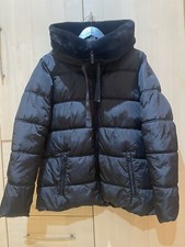 Women’s Invicta Coat Uk Size Large Black Faux Fur Hood Winter Puffer Jacket