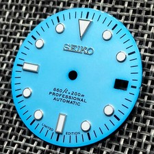 New SUB DIVERS CERAMIC LIGHT BLUE DIAL FOR SEIKO NH35 NH36 4R35 4R36 7S26 SKX007