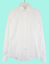 SUITSUPPLY Traveller Slim Fit Formal Shirt Men's 40L / 15 3/4L White Collared