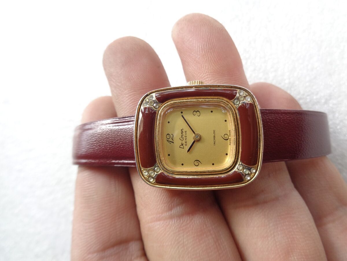 RARE VINTAGE SWISS GOLD PLATED DE-COVEN LADIES HAND WINDING RARE VINTAGE SWISS GOLD PLATED DE-COVEN LADIES HAND WINDING