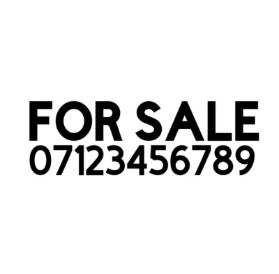 Custom Phone Number Vinyl Decal Sticker – 2-Pack For Car Van Camper Window