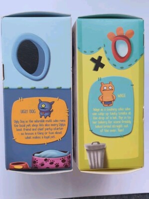 McDonalds Happy Meal Spielzeug 2019 UK hässliche Puppen in Box x2 Lohn & hässlicher Hund