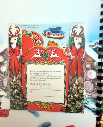 VELVET EYES SANTA’S LITTLE HELPER- VINTAGE 1950S- CHRISTMAS BOOK W/ BOX - Picture 6 of 13