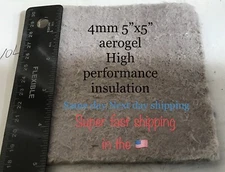2x Super Light Silica Aerogel Insulation Hydrophobic Mat Lightest 5”x5” New