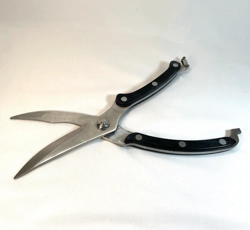IKEA poultry fish kitchen spring loaded scissors stainless steel 10” - Picture 2 of 5