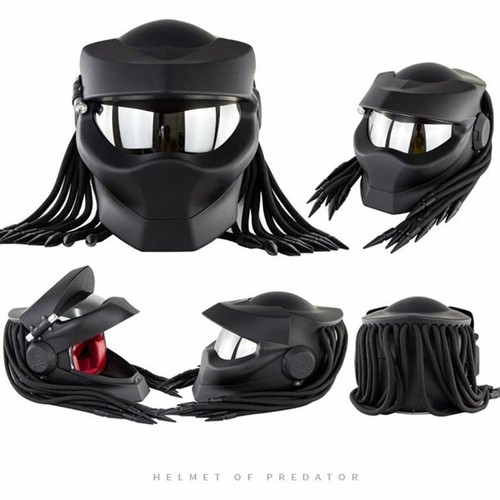 Alien vs. Predator Full Face Motorcycle Helmet Laser Light Revealable Len Helmet - Picture 18 of 27