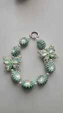 Green Gorgeous Handmade Butterfly Bag Chain Keychain Bling Butterfly
