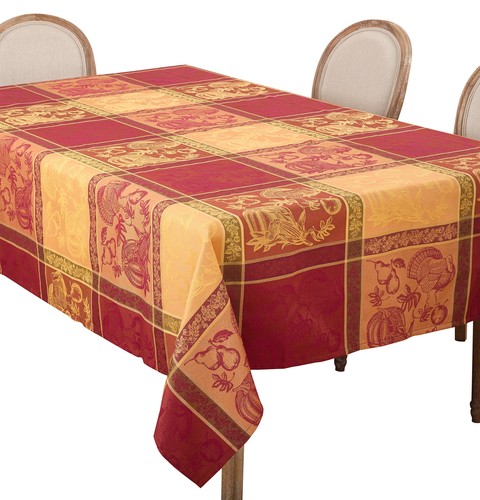 Saro Lifestyle Thanksgiving Jacquard Harvest Design Multicolor 72X144
