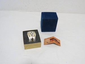 Authentic Montana Silversmiths Silver/Gold Plated Native American Eagle Cuff Bracelet