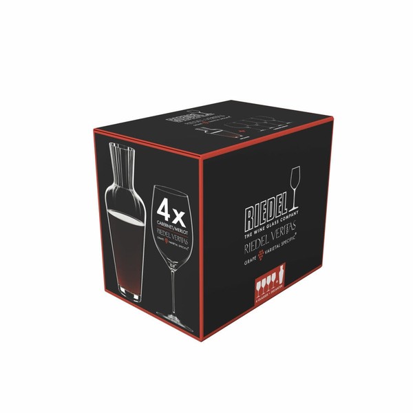 Riedel Veritas Cabernet Merlot Mosel 5-Tlg. RotweingläSer Dekanter Rotweinglas-image