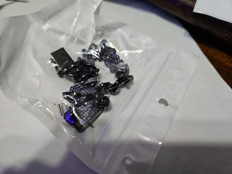 Pulsera de cadena de goteo Invicta Elements para hombre púrpura lluvia 80893 nueva en paquete $79 venta al por menor Foto 3 de 4