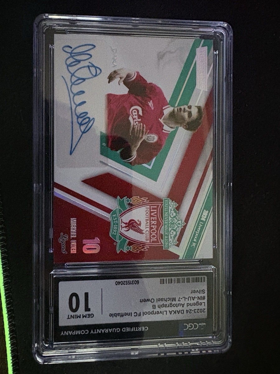 Liverpool Daka Michael Owen Auto 10 Gem Mint 40/65 | eBay UK