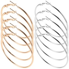 40pcs Circle Hoop Earrings: Women Hoop Dangle Earrings Girl Fashion Statement
