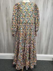 Boden Multicolour Floral Print Full Length Long Sleeve Dress Size 20 BNWT.PD