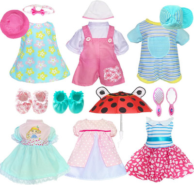 12 Pcs Set Handmade Baby Doll Clothes Dress Outfits Costumes for 12 13 14 15 Inc
