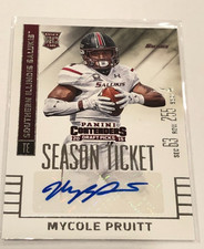 Mycole Pruitt autograph rookie card 2015 Panini Contenders Draft Picks Salukis