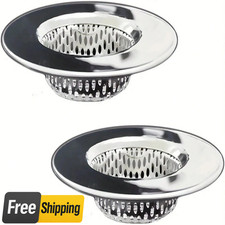 2PCS Bathtub Drain Hair Strainer Hair Catcher Stainless Steel Floor Drain Cover