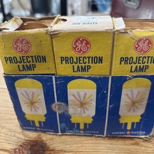 GE Projection Lamp DGF 120V 500Watts NOS 3 Pack New In Box Vintage