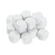 20Pcs Rounded Blank Six Sided Dice 20mm/0.8inch Acrylic Dice, White