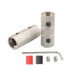 4 Gauge Butt Connectors Brass 4GA Wire Splice 4AWG Cable Coupler 2PCS