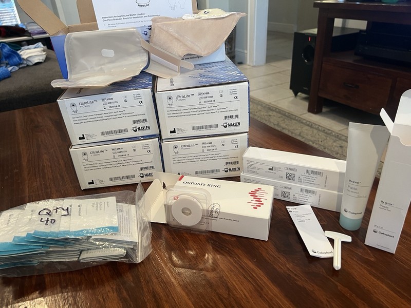 Marlen UltraLite Ostomy 57625 Bags.  Many Supplies ,Coloplast Products.