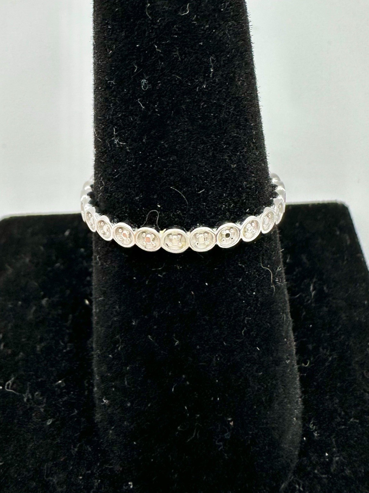 PAJ 925 Sterling Silver Eternity Stack Ring Bezel… - image 5