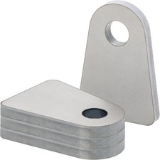 Weld on Tabs, 1/2" Hole; 2-1/2" Height; 1-3/4" Wide; 1/4" Thick 4 Pcs Silver