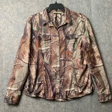 SHE SAFARI Women Size XL Camouflage Button Up long sleeve Sleeve outdoors shirt