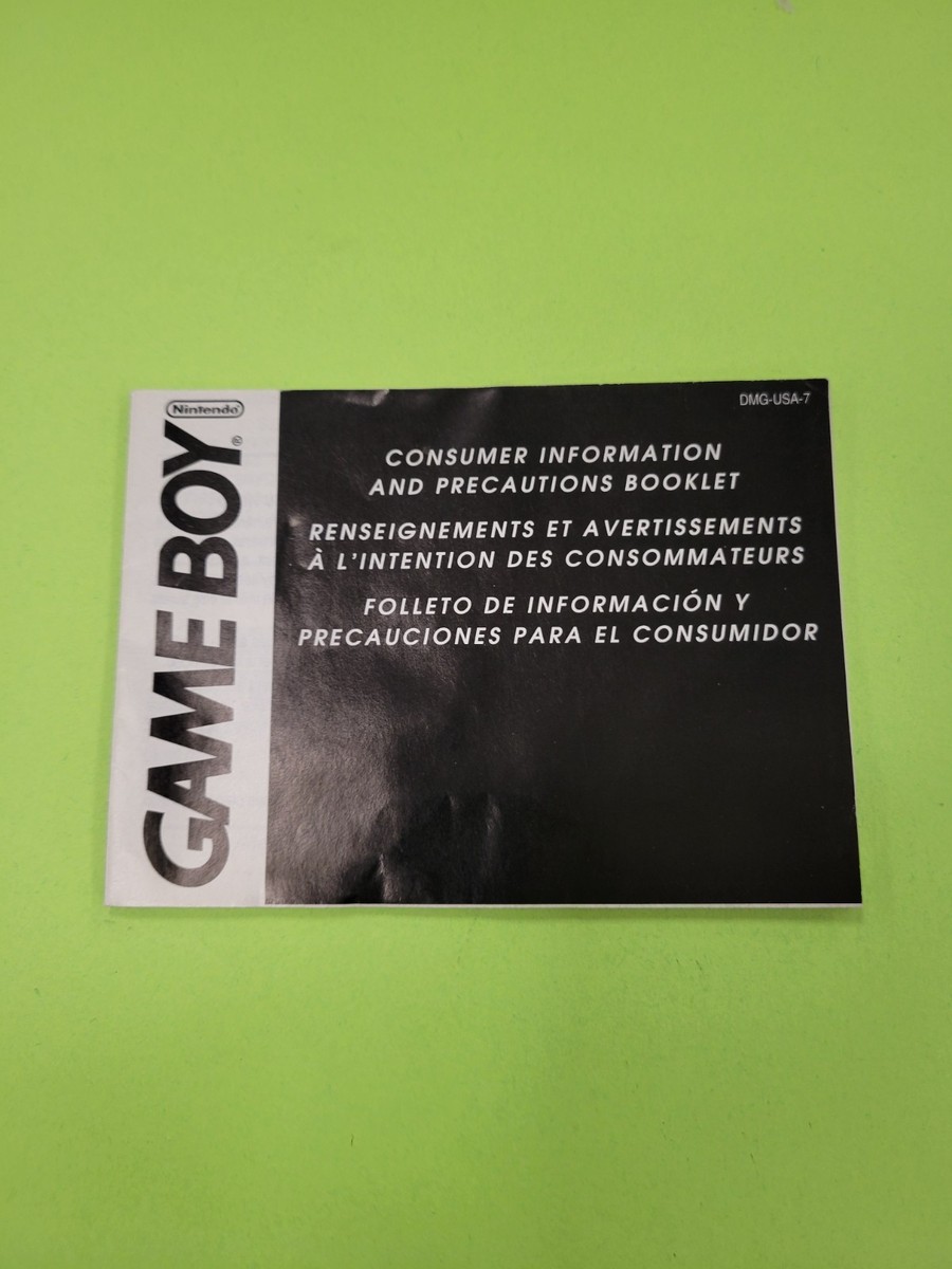 NINTENDO GAMEBOY MANUALE di istruzioni precauzioni libretto NINTENDO GAMEBOY MANUALE di istruzioni precauzioni libretto
