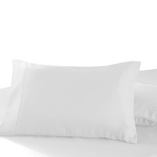 100 Cotton Pillow Cases Queen Size Set of 2 Luxury 600 Thread Count Sateen W...