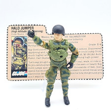 GI Joe 1983 Rip Cord v1 HALO Jumper ARAH w/ File Card No Cracks Tight Joints