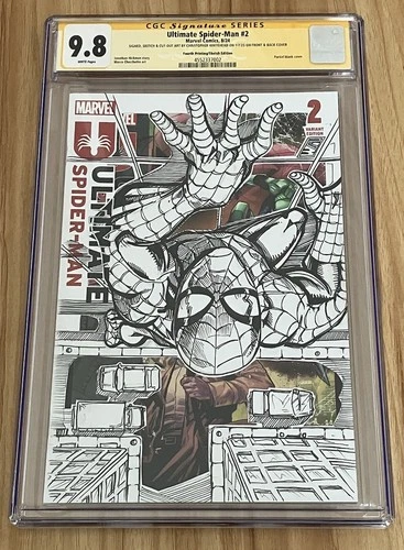 Ultimate Spider-Man #2 CGC SS 9.8 Signed, Sketch & Cut-Out Comic 1/1 RARE