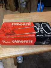 Vintage Mason Carve Rite Carving Made Easy Large Carving Fork ORG Box Booklet