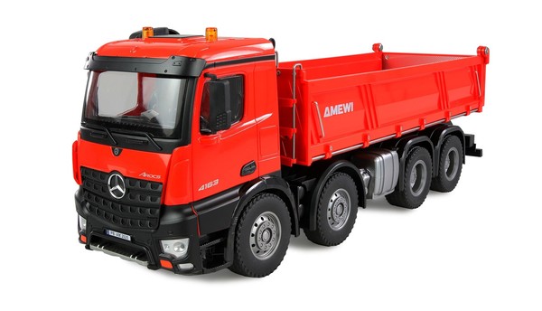 Rc Lkw Arocs Muldenkipper 1:18 Rtr 4WD Mit Licht Sound Kippmulde Ferngesteuert-image