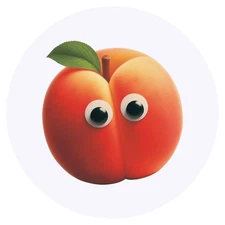 24 x 'Funny Peach Face' Stickers (SK00074546)