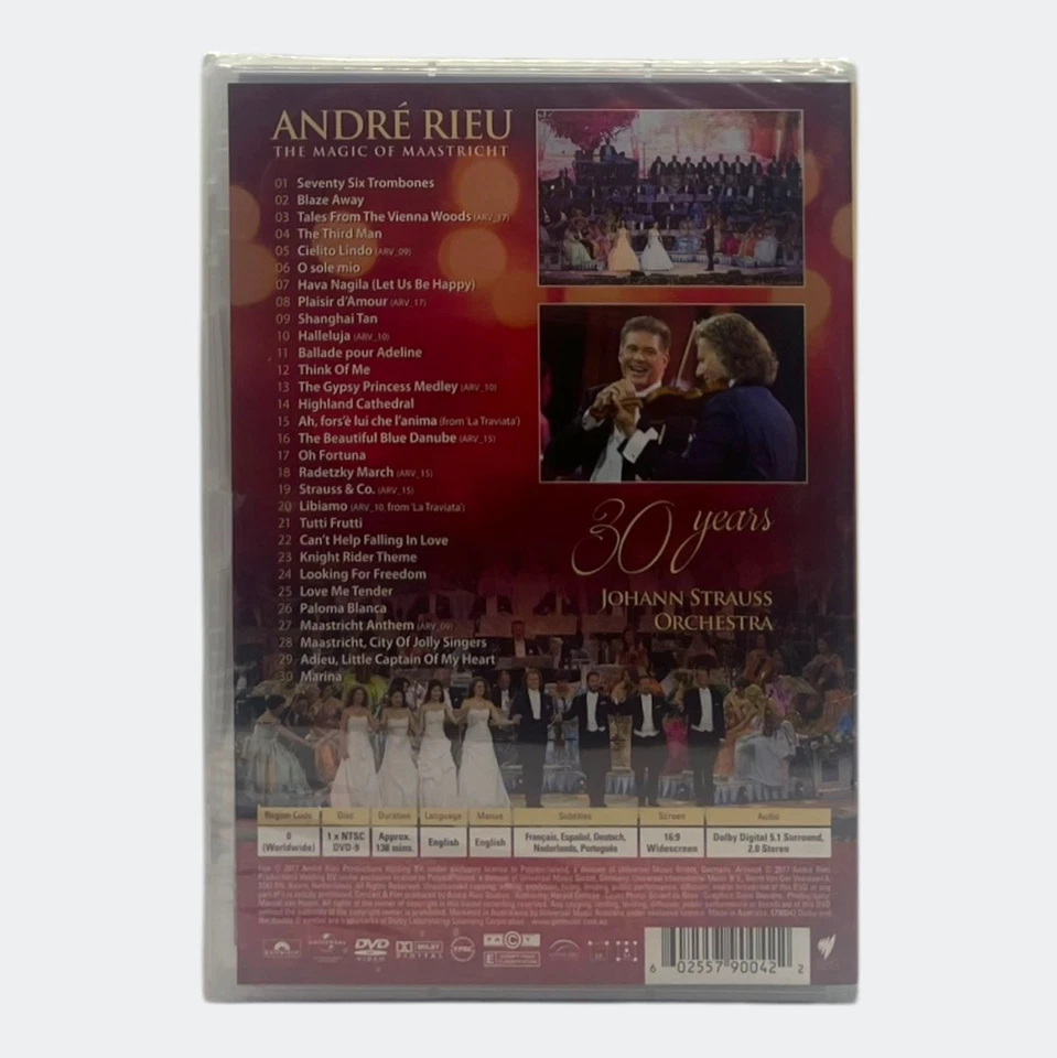Andre Rieu - The Magic of Maastricht DVD (Region ALL, NTSC) - Brand New & Sealed - Image 2 of 4