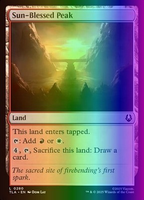 MTG Sun-Blessed Peak (280/447) Avatar The Last Airbender NM FOIL