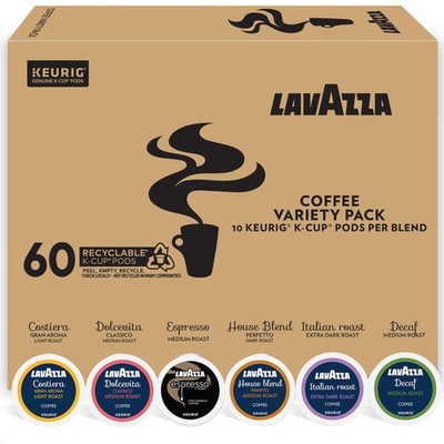Lavazza Coffee Variety Pack, Keurig Single-Serve K-Cup 60 Count (Pack of 1)